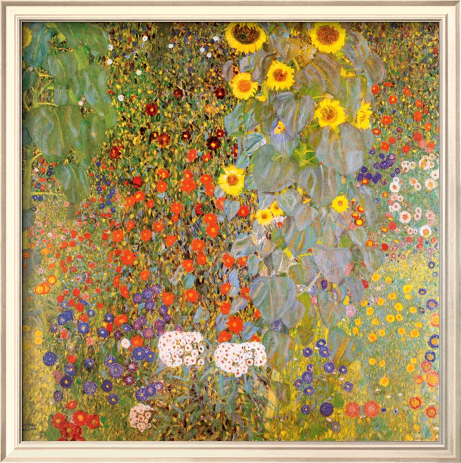 Country Garden with Sunflowers - Gustav Klimt Paintings